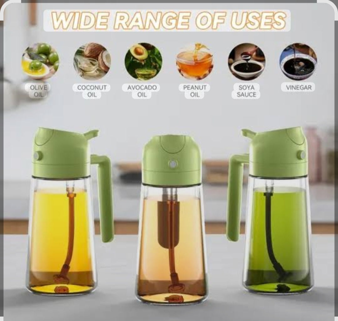 2-in-1 Glass Oil Dispenser & Fine Mist Sprayer