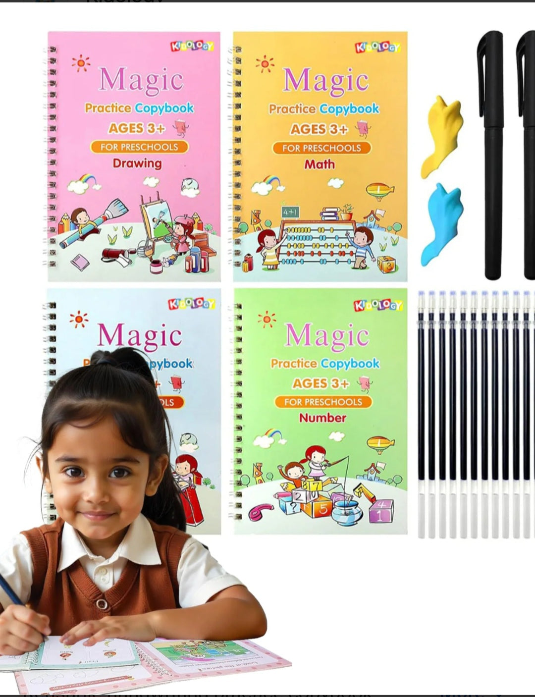 Magic Handwriting Practice Copybook Set with Refills