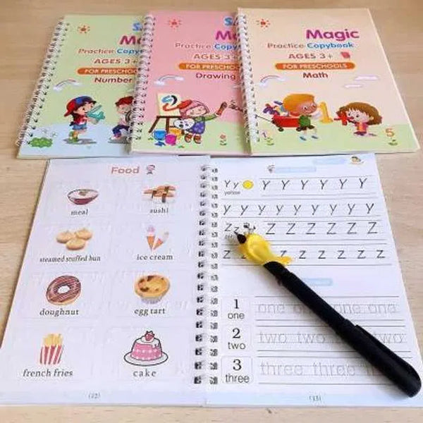 Magic Handwriting Practice Copybook Set with Refills