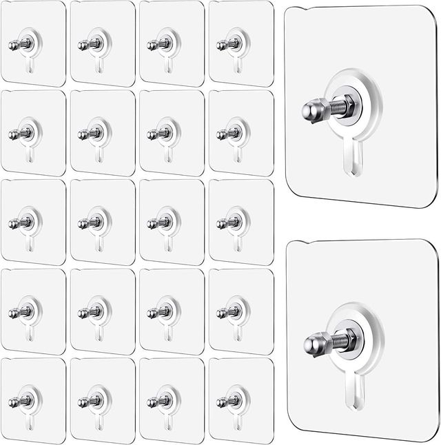 Wall Mount Screw Hooks Set for Home Storage