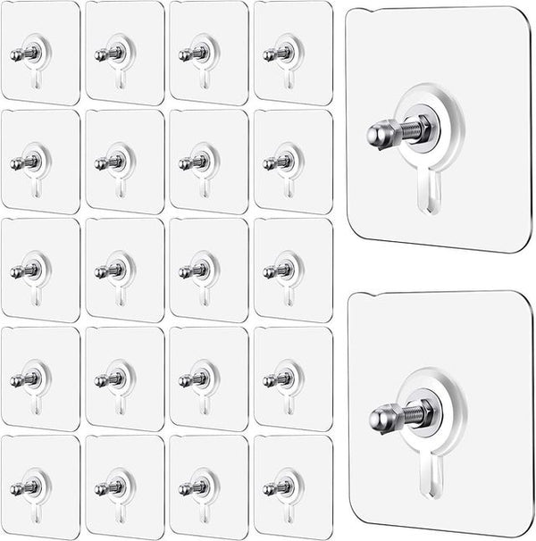 Wall Mount Screw Hooks Set for Home Storage
