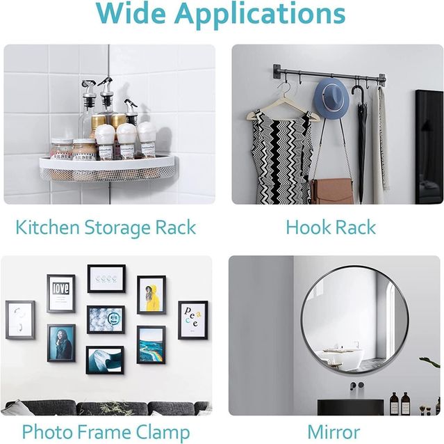 Wall Mount Screw Hooks Set for Home Storage